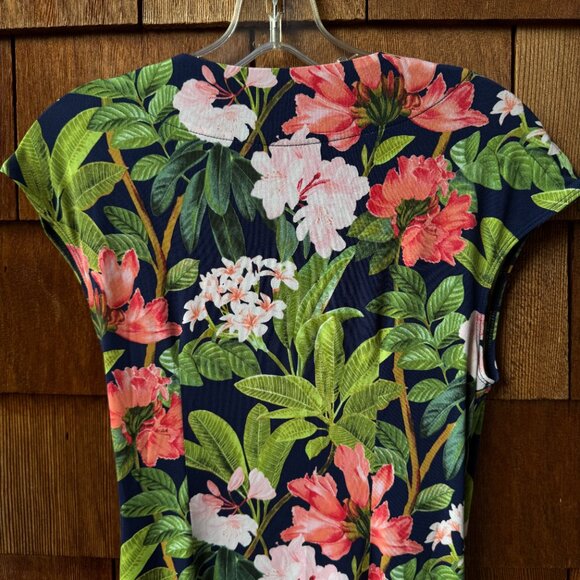 EUC Tommy Bahama Clara Floral Print Faux Wrap Dress in Women's Small - Picture 9 of 10
